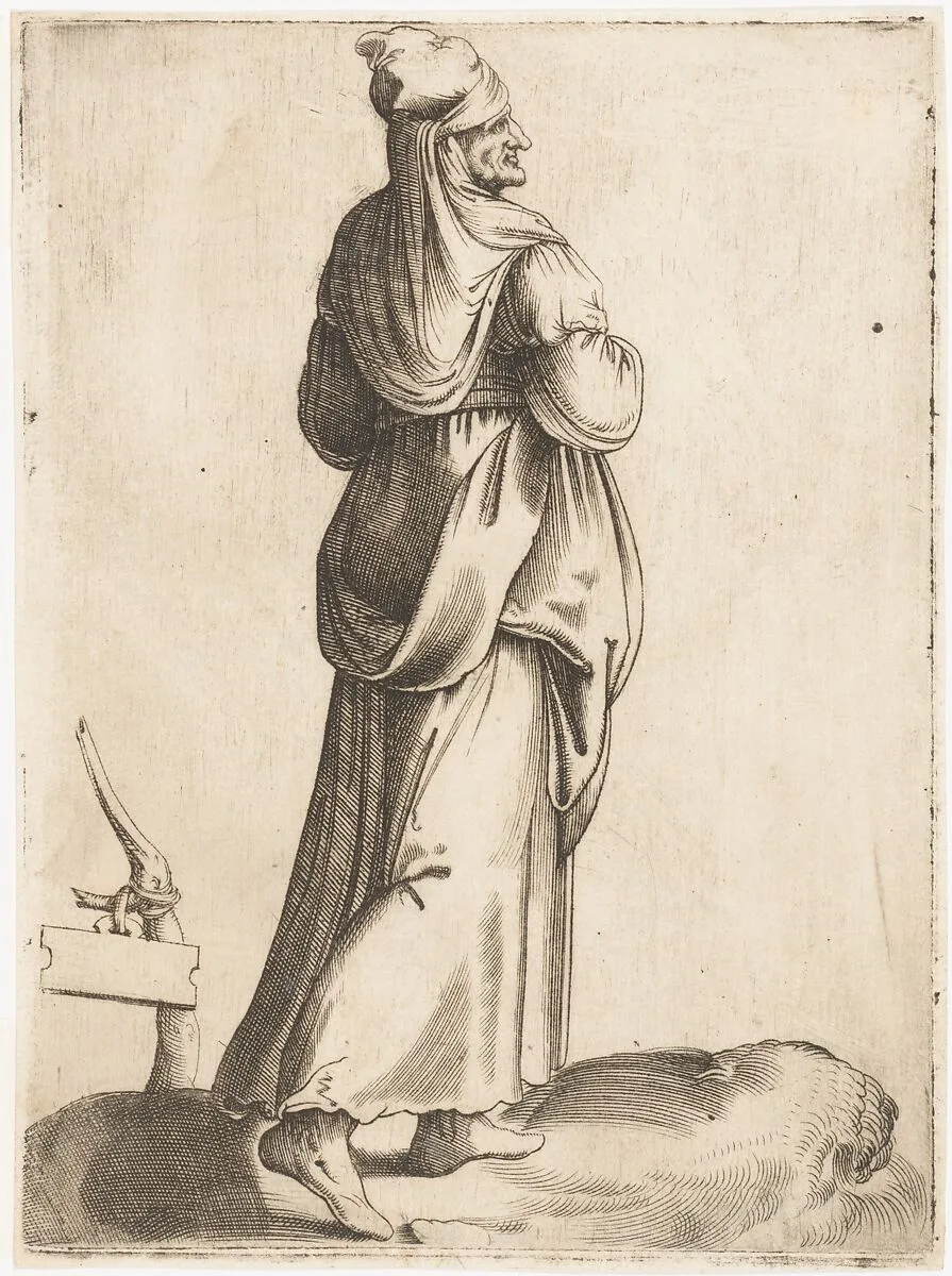 Costume Plate: Peasant Woman from Spain — Enea Vico