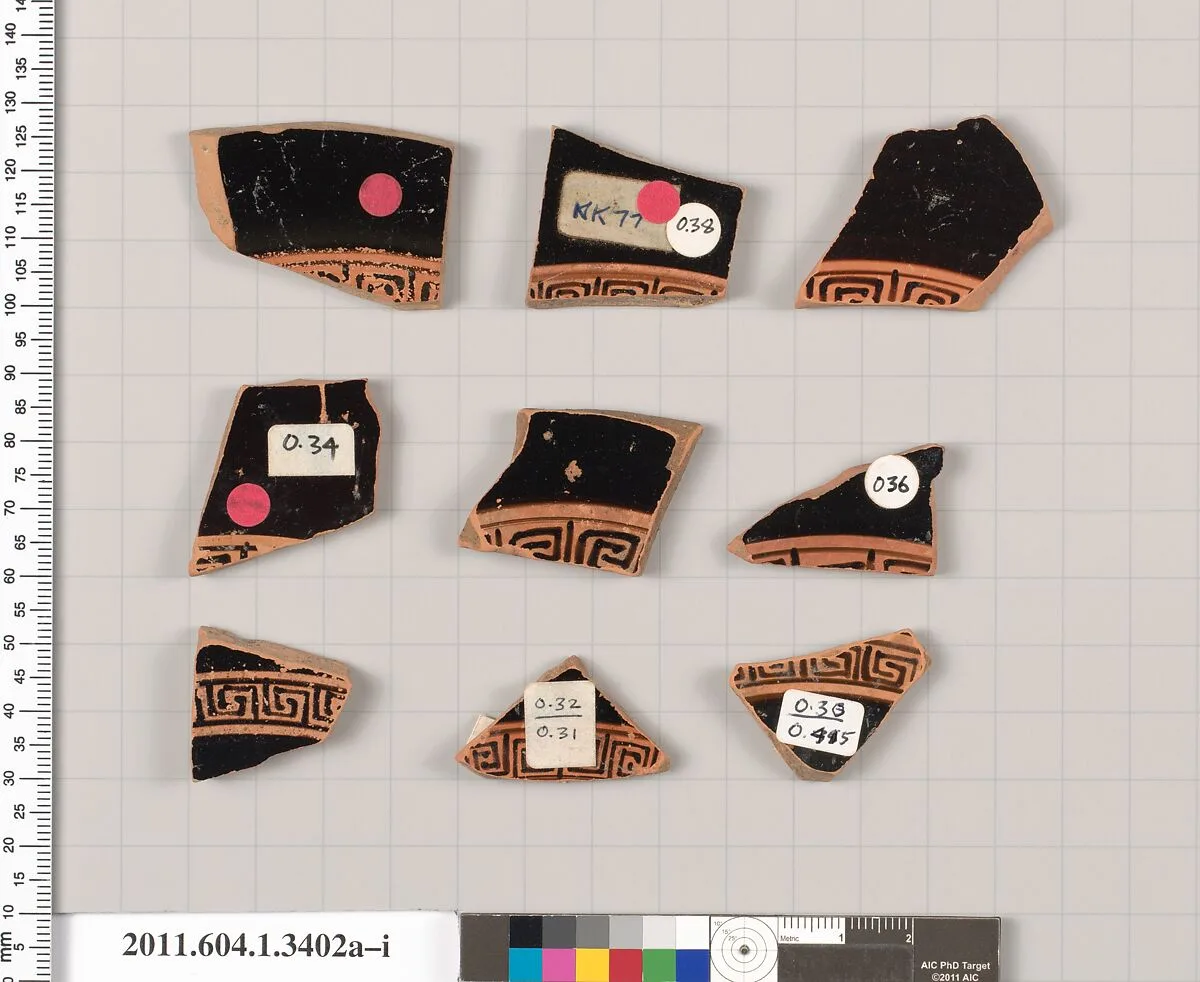 Terracotta fragments of kylikes (drinking cups) — Unknown