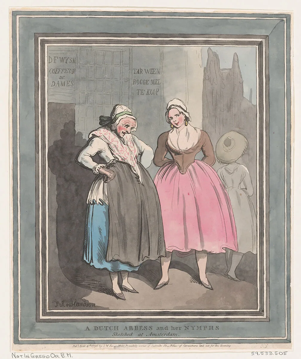 A Dutch Abbess and her Nymphs — S. W. Fores|Thomas Rowlandson