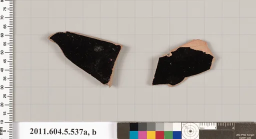 Terracotta fragments of kylikes (drinking cups)