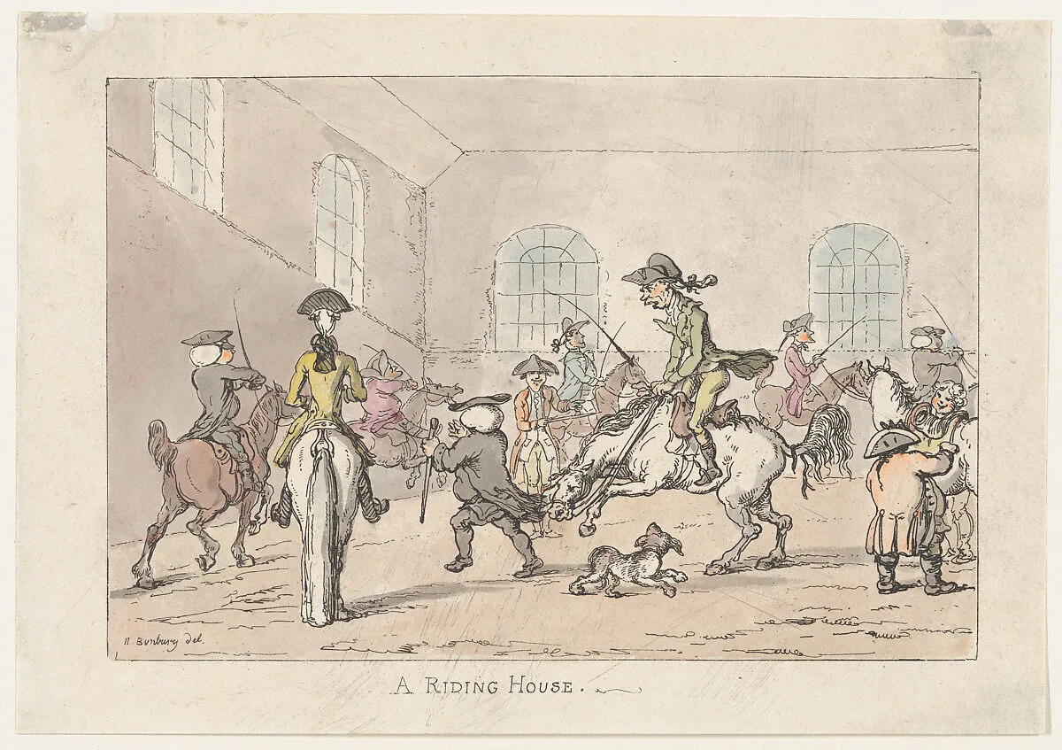 A Riding House — Henry William Bunbury|Thomas Rowlandson|Rudolph Ackermann, London