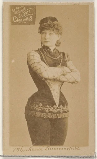 Card 786, Annie Summerfield, from the Actors and Actresses series (N45, Type 2) for Virginia Brights Cigarettes