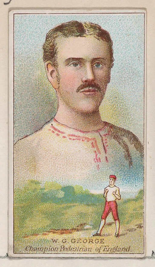 W.G. George, Champion Pedestrian of England, from the Champions of Games and Sports series (N184, Type 2) issued by W.S. Kimball & Co. — W.S. Kimball & Co.