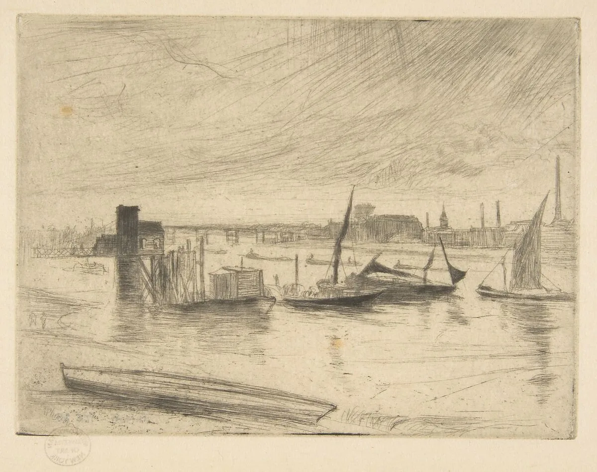 Early Morning, Battersea (Battersea Dawn) (Cadogan Pier) — James McNeill Whistler