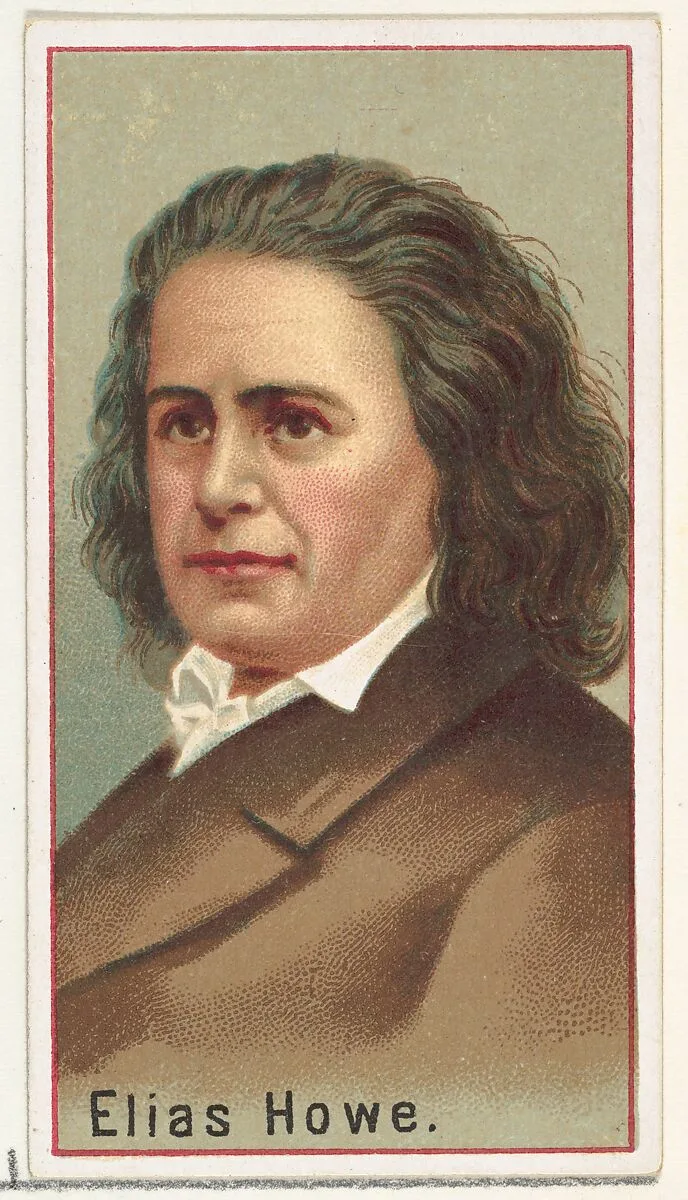 Elias Howe, printer's sample for the World's Inventors souvenir album (A25) for Allen & Ginter Cigarettes — Allen & Ginter