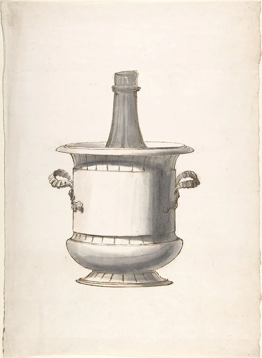 Wine Cooler with Bottle — Anonymous, Italian, 19th century