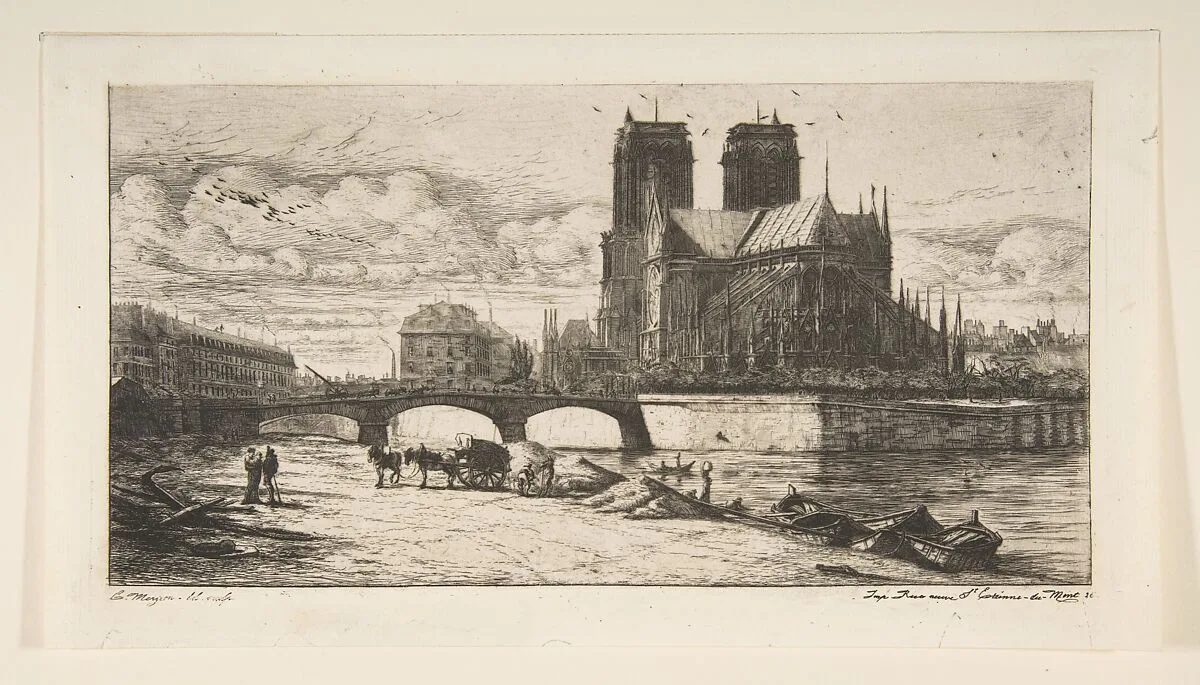 The Apse of Notre-Dame, Paris — Charles Meryon