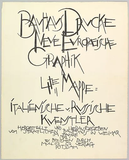 Bauhaus Portfolio IV: Title Page