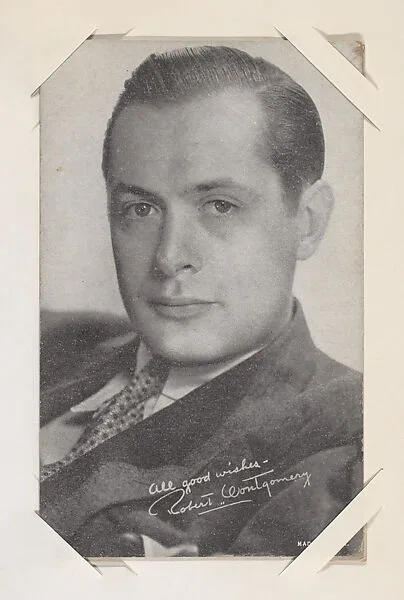 Robert Montgomery from Movie Stars Exhibit Cards series (W401) — Unknown