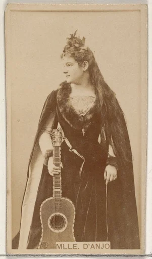 Mlle. D' Anjo, from the Actors and Actresses series (N45, Type 8) for Virginia Brights Cigarettes