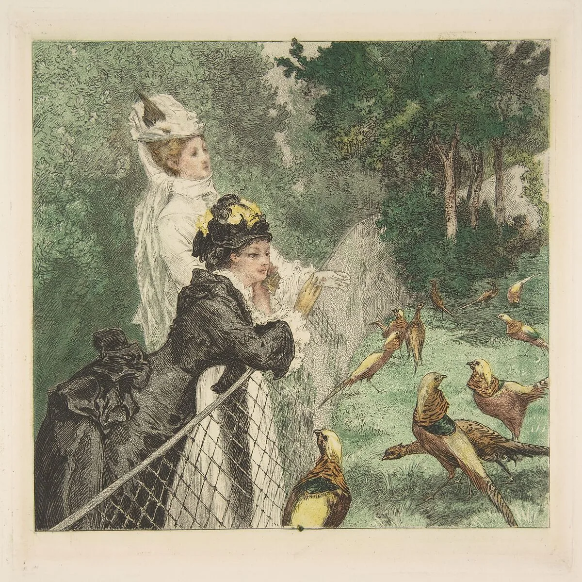 In the Zoological Garden — Félix Bracquemond