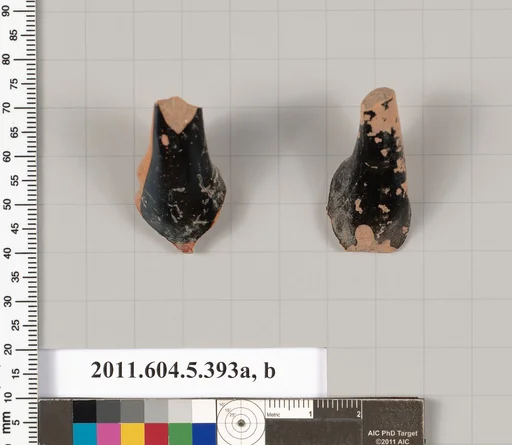 Terracotta fragments of kylikes (drinking cups)