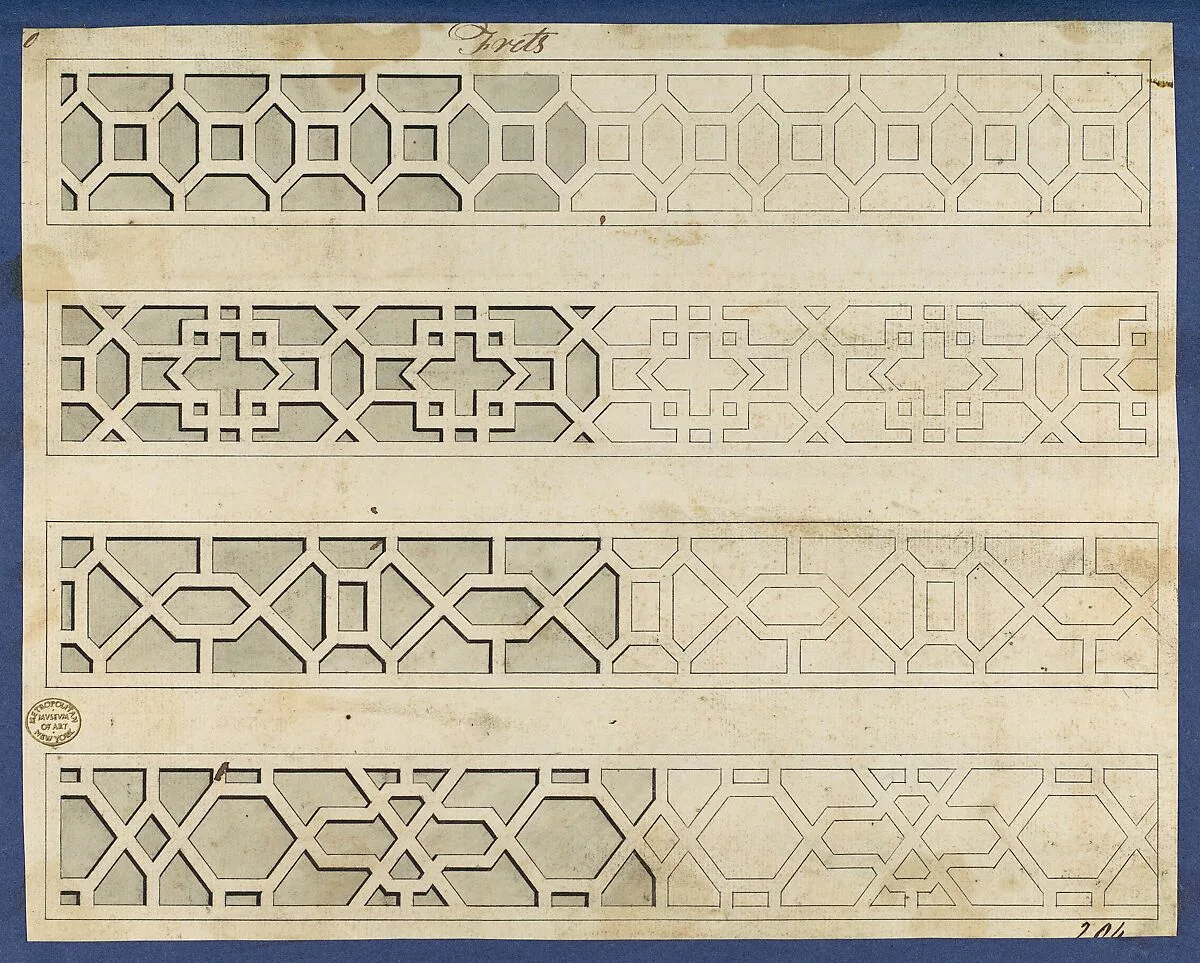 Frets, from Chippendale Drawings, Vol. II — Thomas Chippendale