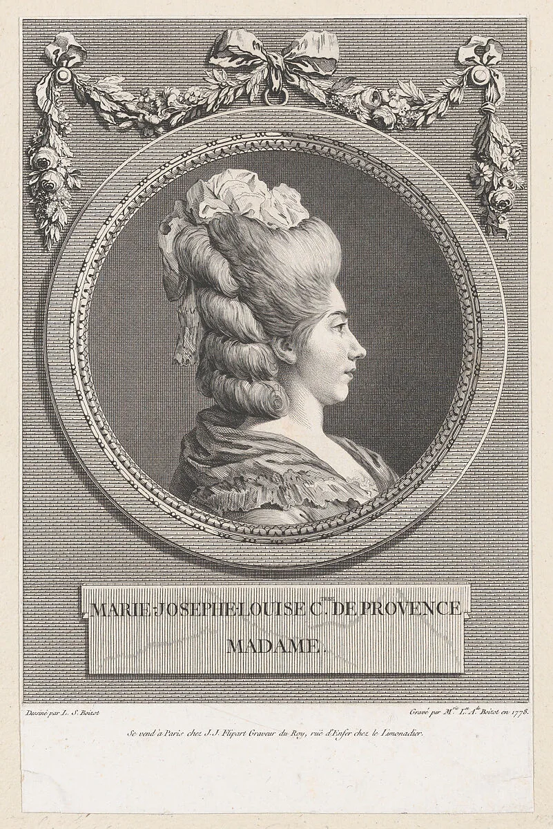 Marie-Josephe-Louise, Countesse of Provence, Madame — Louis Simon Boizot|Jean Jacques Flipart|Marie Louise Adélaide Boizot