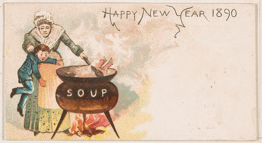 Happy New Year 1890, from the New Years 1890 series (N227) issued by Kinney Bros. — Kinney Brothers Tobacco Company