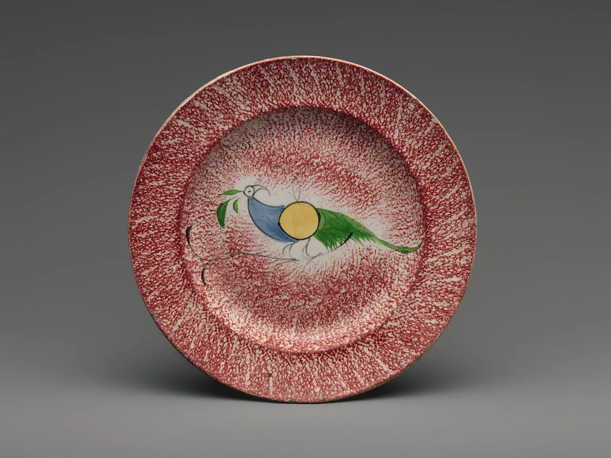 Plate with peafowl — Unknown