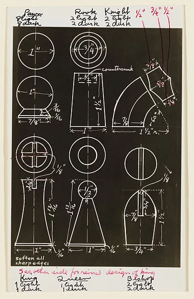Design for Chess Pieces — Man Ray