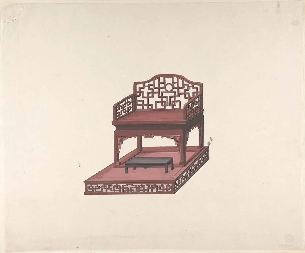 Design for Export Furniture — Anonymous, Chinese, 19th century