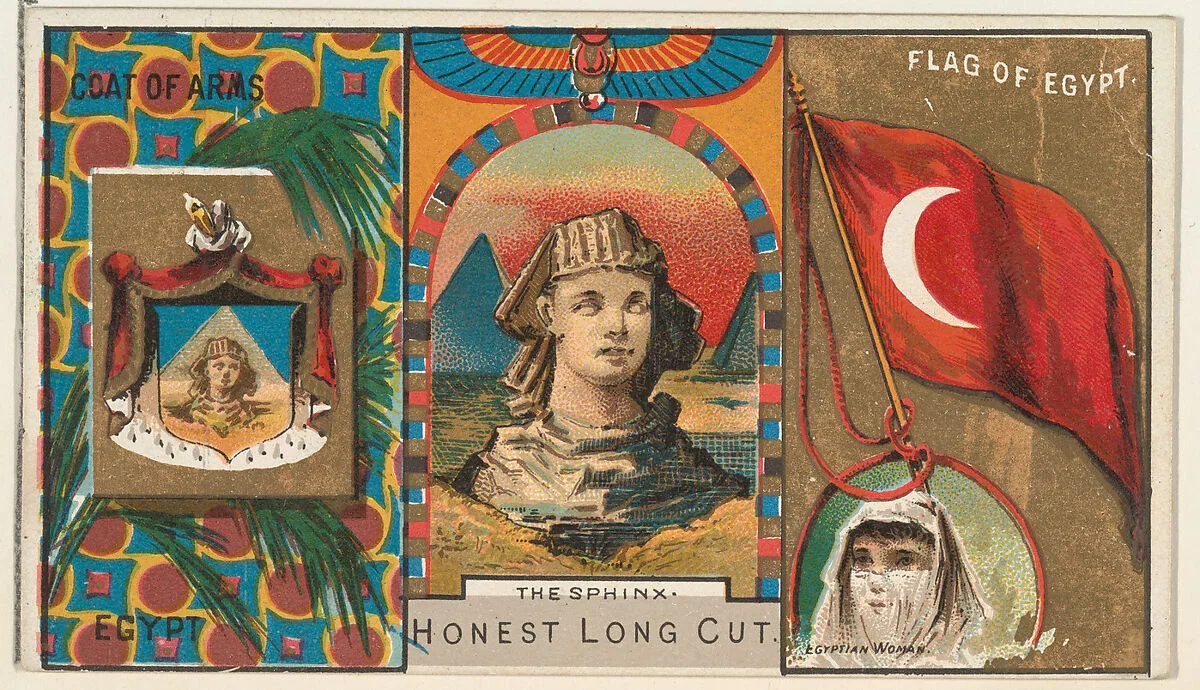 The Sphinx, Egypt, from the Rulers, Flags, and Coats of Arms series (N126-1) issued by W. Duke, Sons & Co. — W. Duke, Sons & Co.