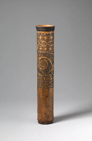 Carved Bamboo Container — Unknown