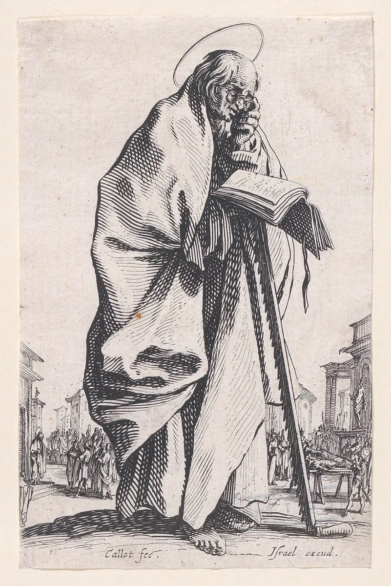 St. Simon, from Les Grands Apôtres Debout, Représentant Le Sauveur, La Bienheureuse Marie et Les Saints Apôtres (The Large Standing Apostles, Representing The Savior, The Blessed Mary and The Apostles) — Jacques Callot|Israël Henriet