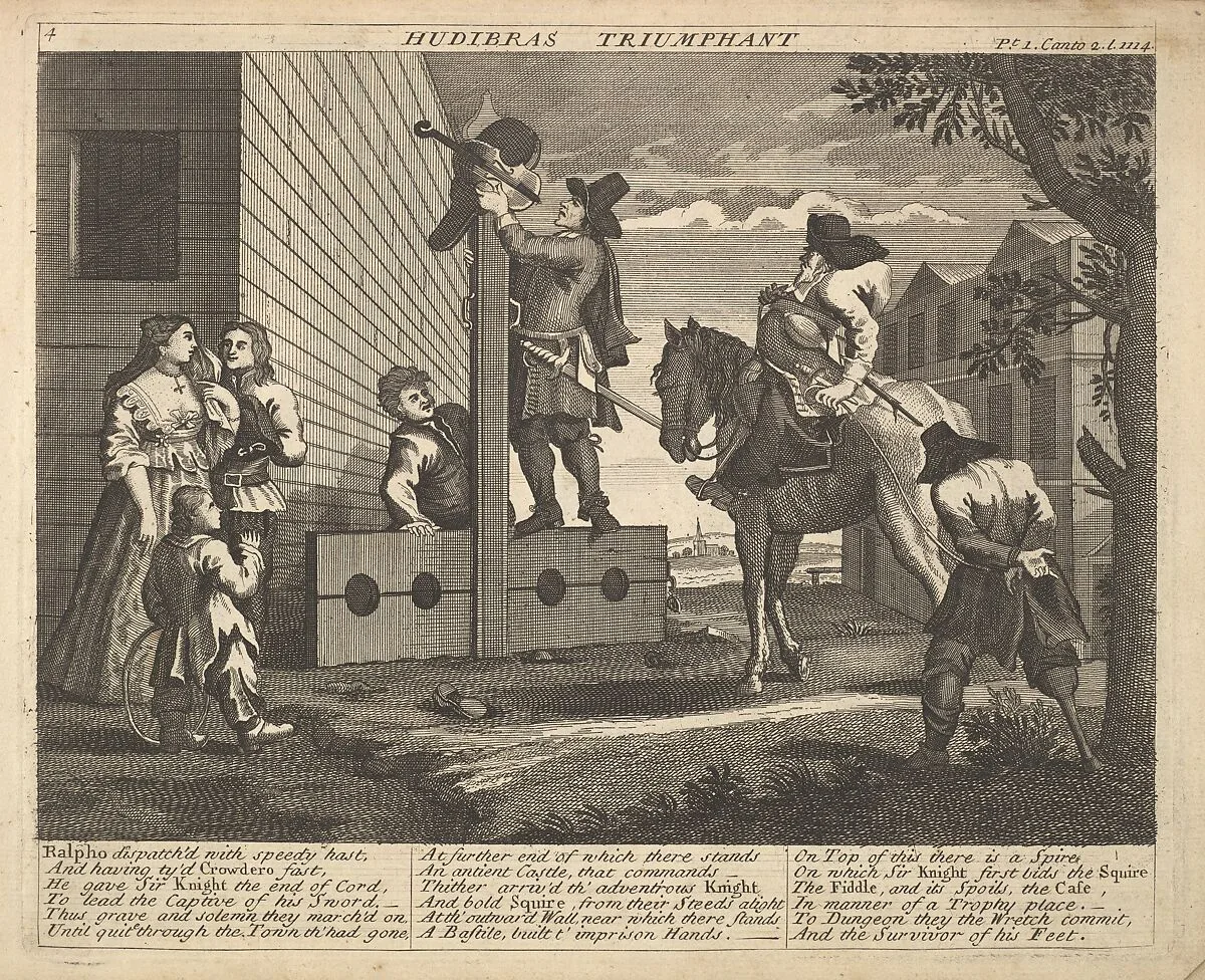 Hudibras Triumphant (Plate 4: Illustrations to Samuel Butler's Hudibras) — William Hogarth|Henry Overton and J. Hoole|Samuel Butler