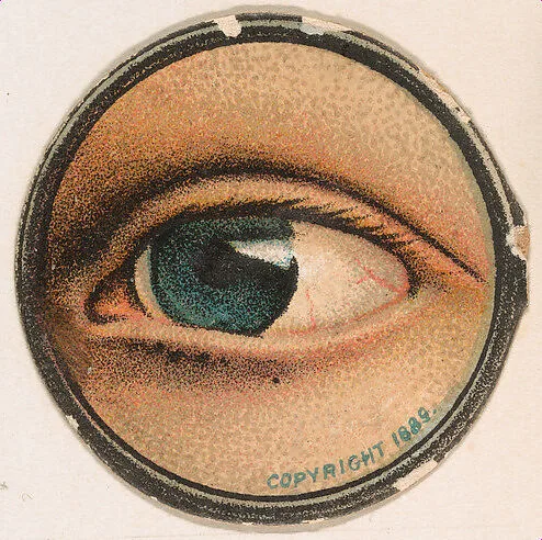 Monocle and Eye (blue), from Jocular Ocular series (N221) issued by Kinney Bros. — Kinney Brothers Tobacco Company