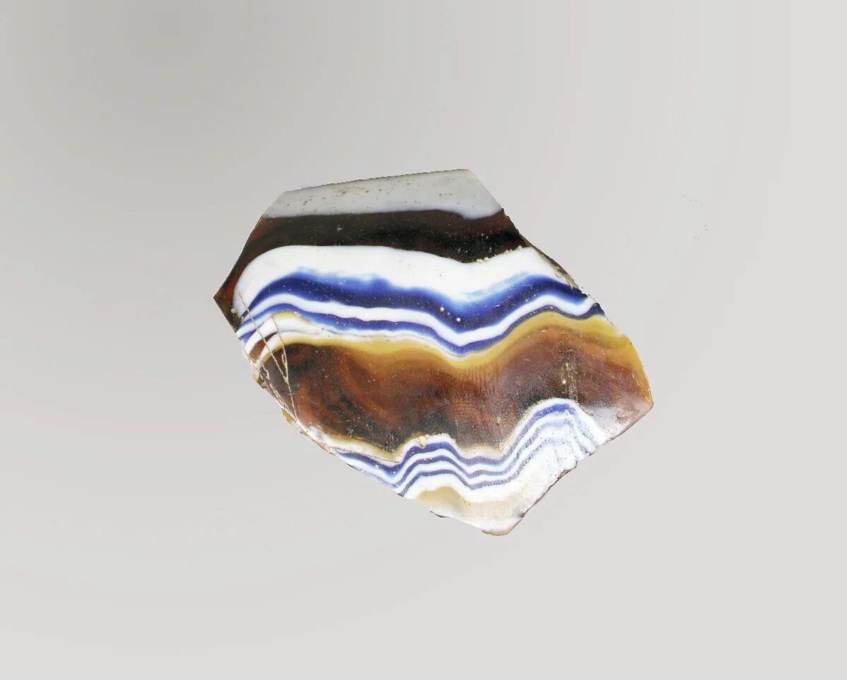 Glass mosaic ribbed bowl fragment — Unknown