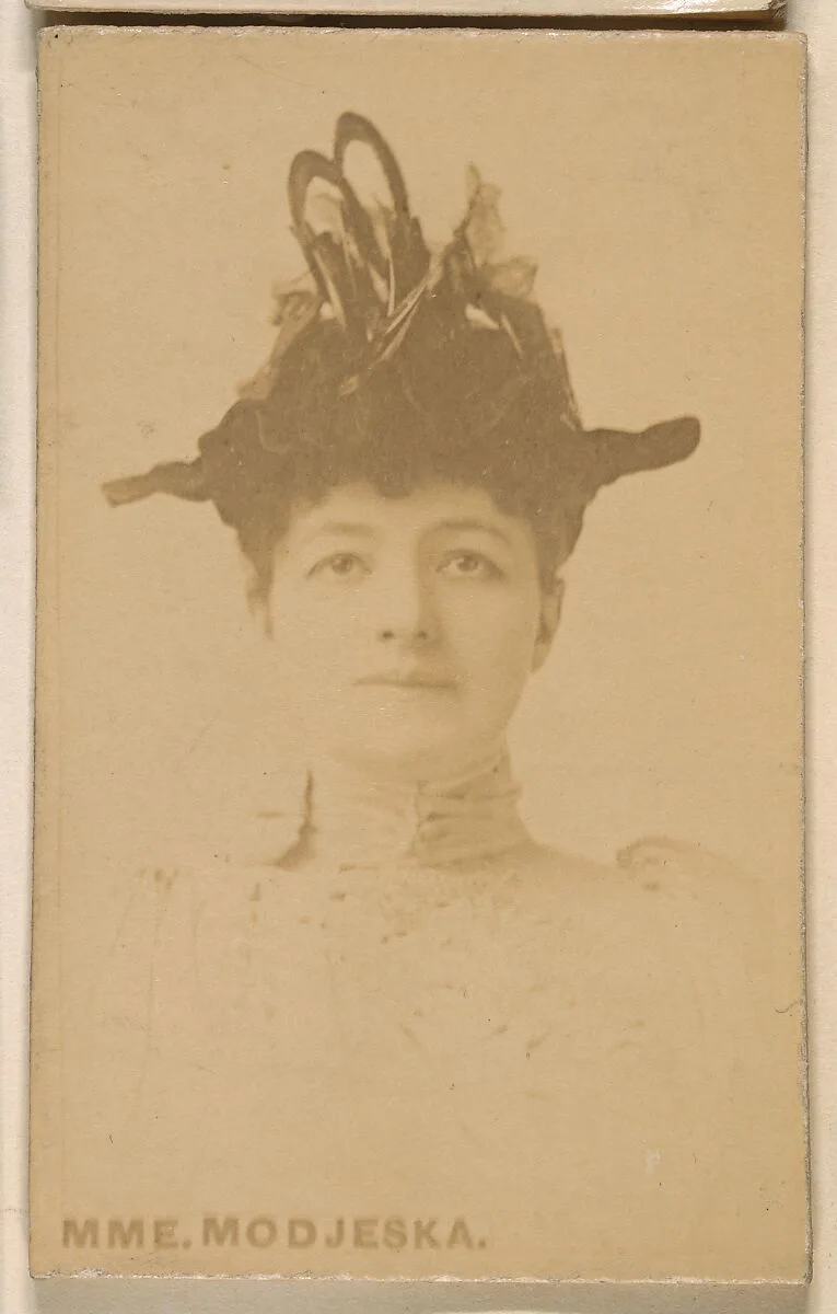Mme. Modjeska, from the Actresses series (N246), Type 1, issued by Kinney Brothers to promote Sporting Extra Cigarettes — Kinney Brothers Tobacco Company