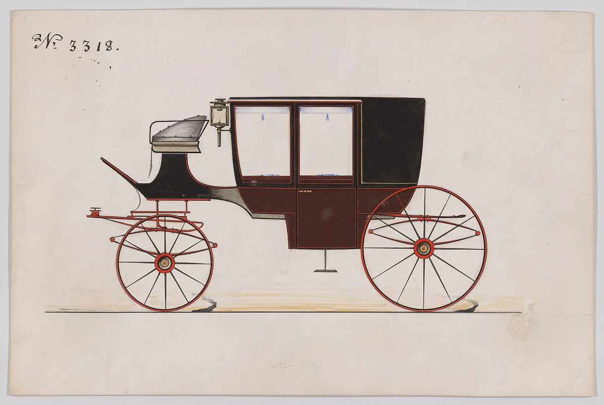 Design for Glass Panel Coach, no. 3318 — Brewster & Co.
