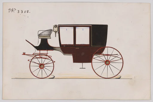 Design for Glass Panel Coach, no. 3318