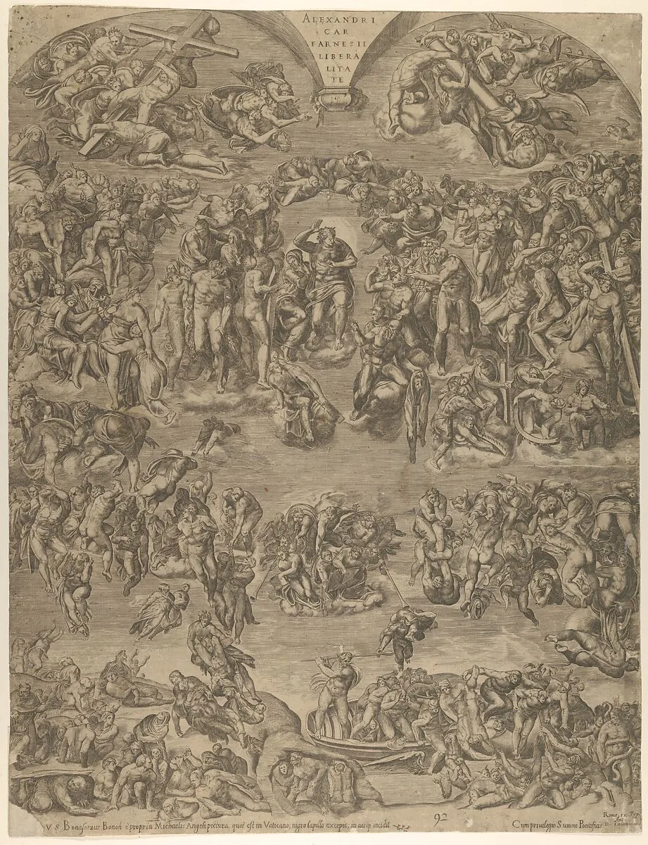 The Last Judgment from the Sistine Chapel — Giulio Bonasone|Michelangelo Buonarroti|Antonio Salamanca