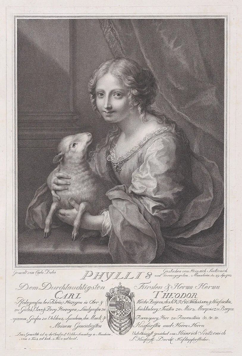 Phyllis holding a lamb — Carlo Dolci|Heinrich Sintzenich