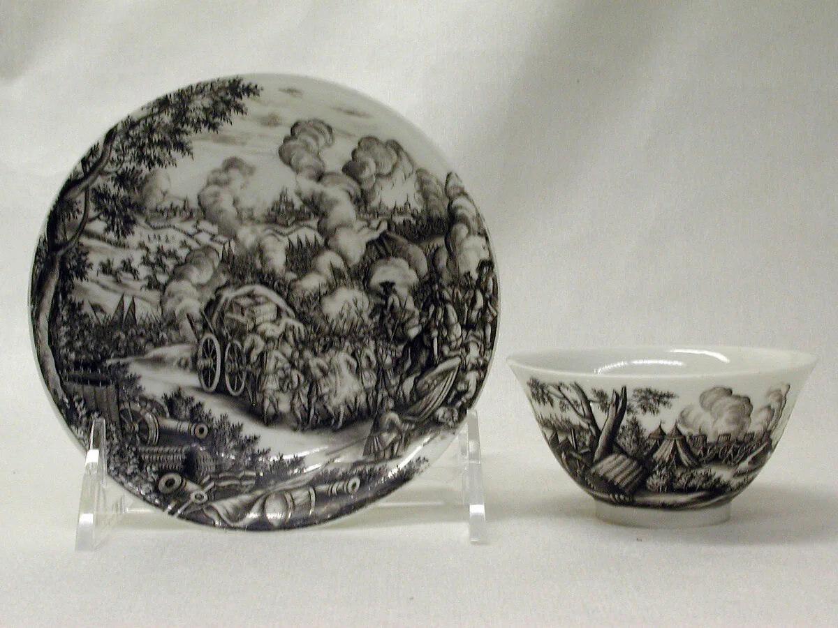 Teabowl and saucer — Meissen Manufactory|Ignaz Preissler|Böttger Period