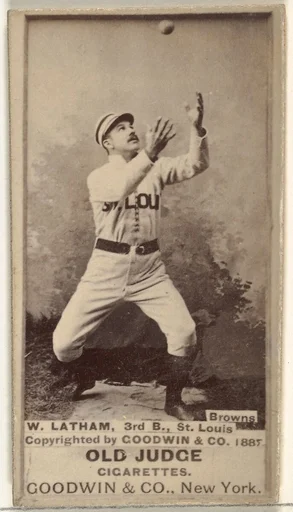 Arlie Latham, 3rd Base, St. Louis Browns, from the Old Judge series (N172) for Old Judge Cigarettes