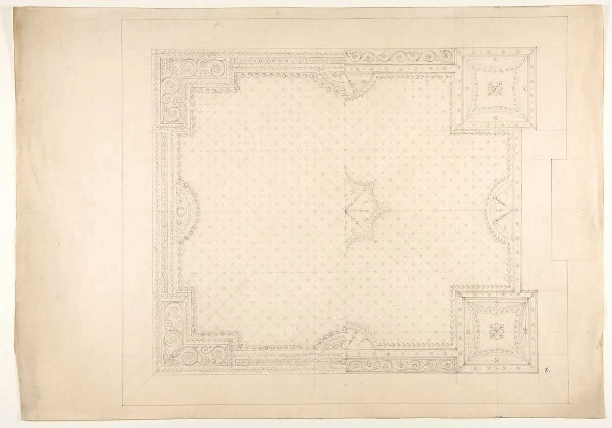 Design for a ceiling — Jules-Edmond-Charles Lachaise|Eugène-Pierre Gourdet