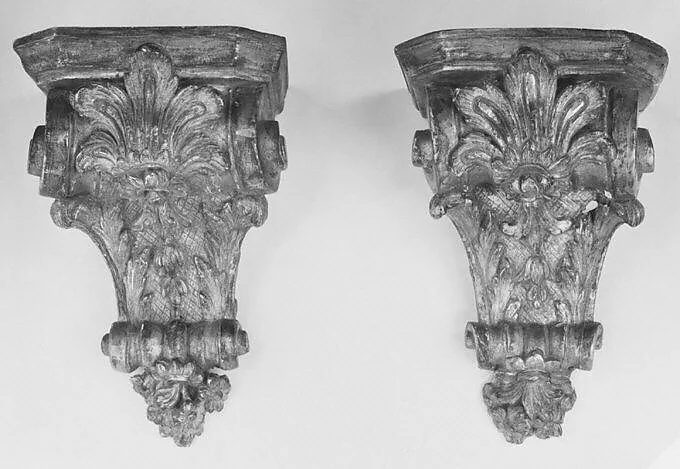 Pair of wall brackets — Unknown
