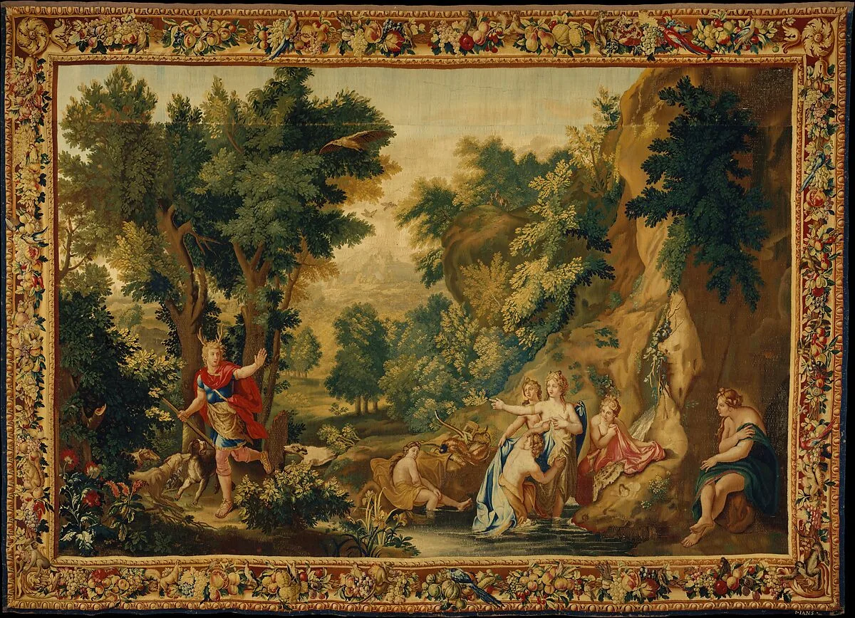 Diana and Actaeon from a set of Ovid's Metamorphoses — Manufacture Nationale des Gobelins|Jean Jans the Younger