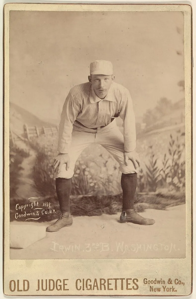 Irwin, 3rd Base, Washington, from the series Old Judge Cigarettes — Goodwin & Company