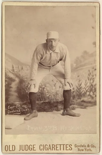 Irwin, 3rd Base, Washington, from the series Old Judge Cigarettes