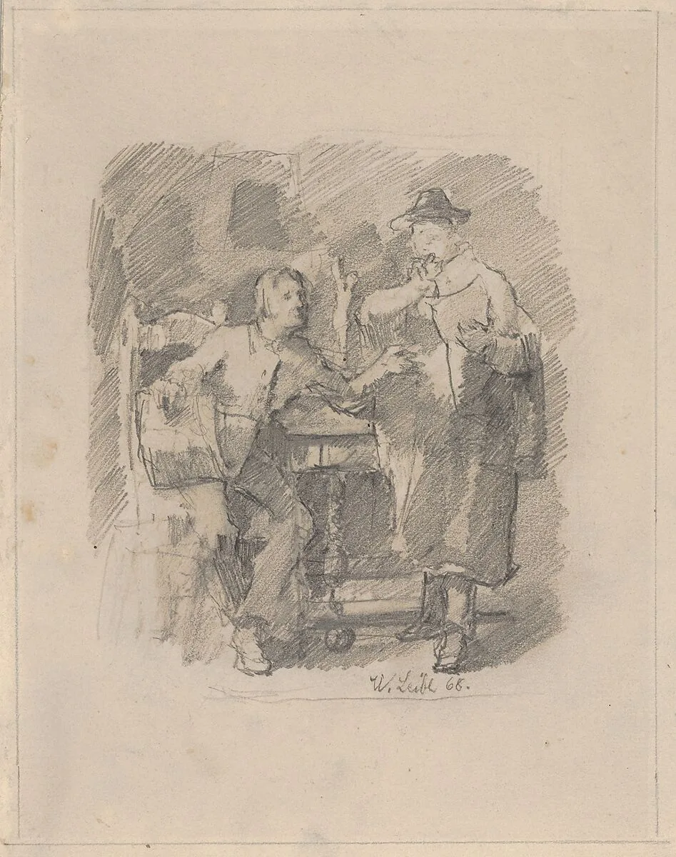 The Critic; verso: Study for The Critic — Wilhelm Maria Hubertus Leibl