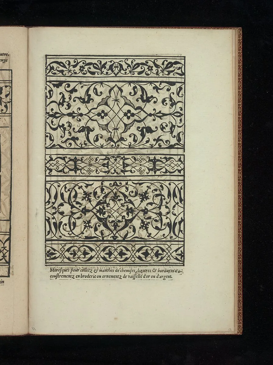 Livre de Moresques, page 12 (recto) — Hiérosme de Gormont|Cornelis Bos|Francesco di Pellegrino