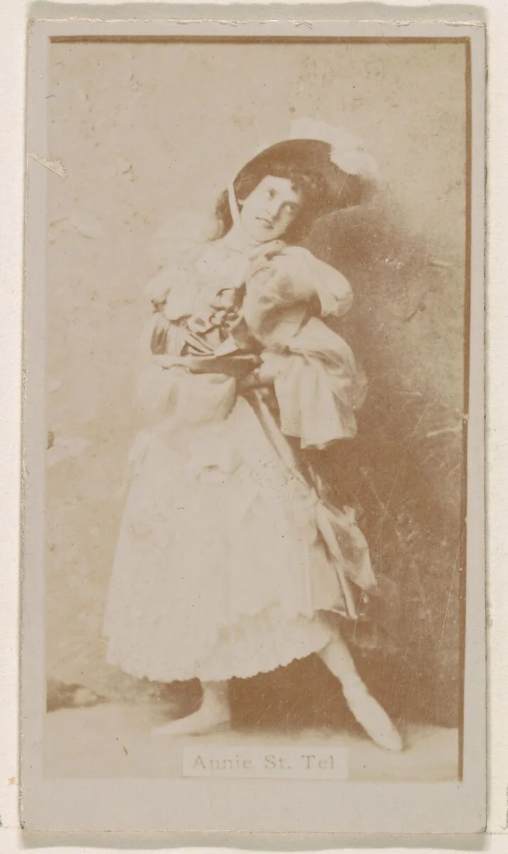 Annie St. Tel, from the Actresses series (N245) issued by Kinney Brothers to promote Sweet Caporal Cigarettes — Kinney Brothers Tobacco Company