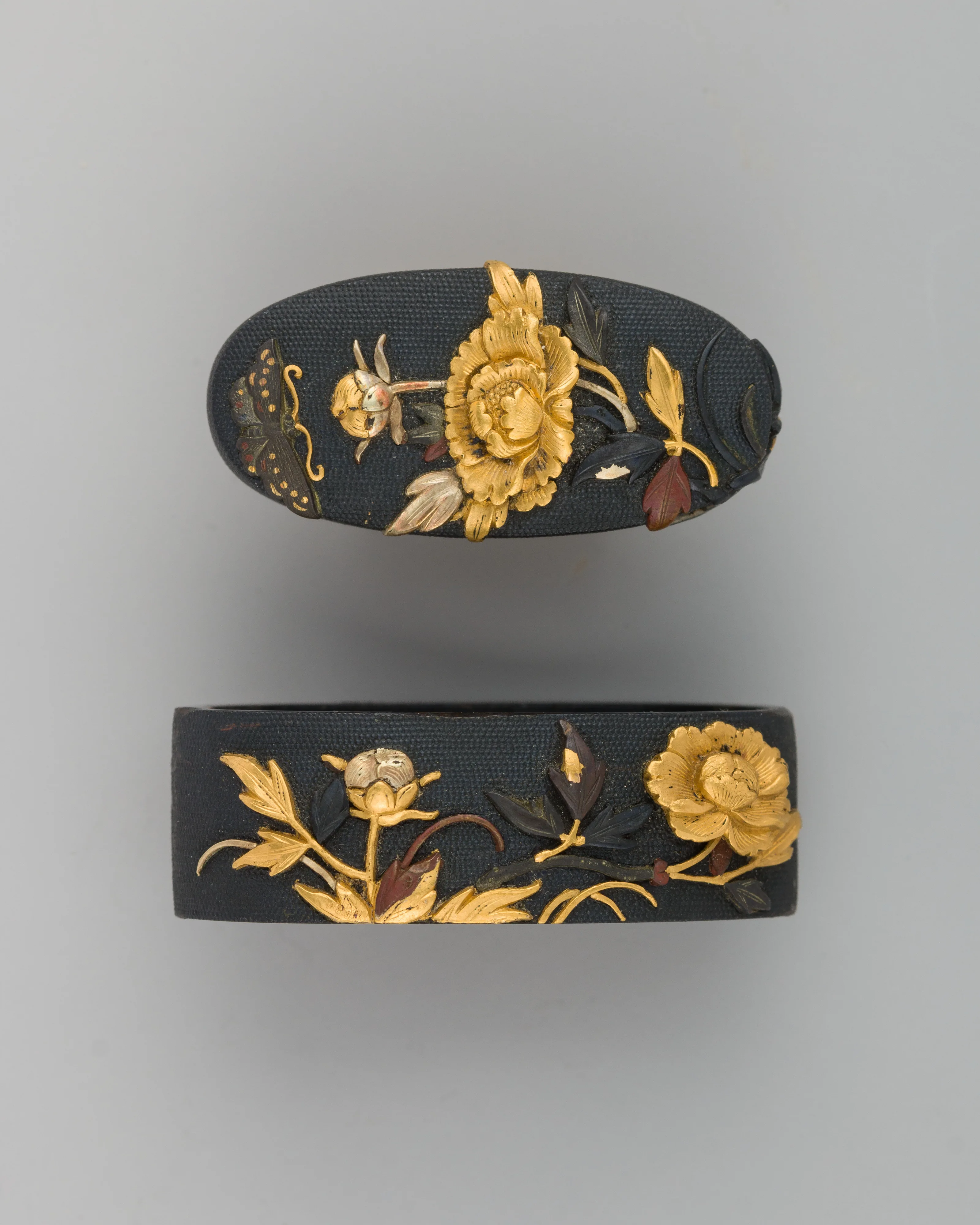 Sword-Hilt Collar and Pommel (Fuchigashira) — Unknown