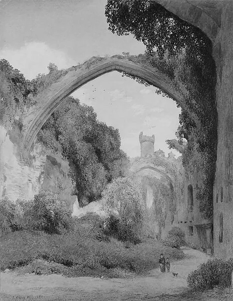 View of a Ruined English Abbey — John Henry Hill