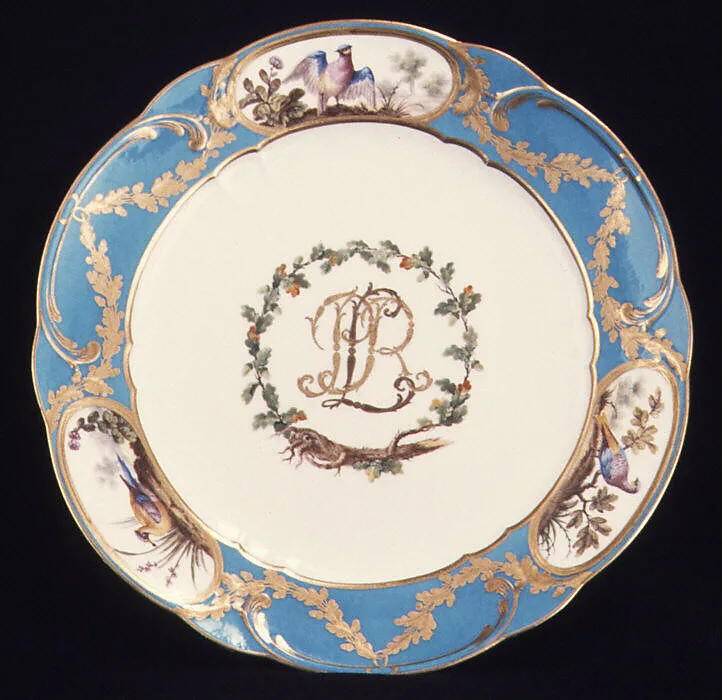 Plate (assiette à palmes) (one of four) (part of a service) — Sèvres Manufactory|François-Joseph Aloncle