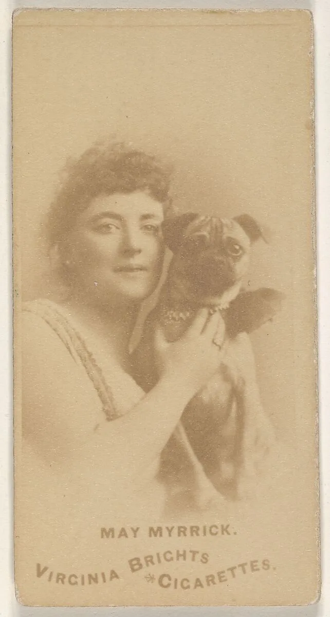 May Myrrick, from the Actors and Actresses series (N45, Type 1) for Virginia Brights Cigarettes — Allen & Ginter