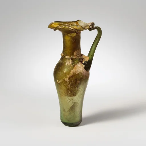 Glass jug with trefoil rim