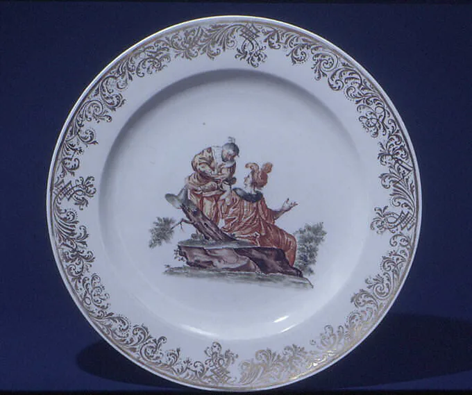 Plate (one of two) — Franz Ferdinand Mayer|Meissen Manufactory|Gottfried Bernhard Göz