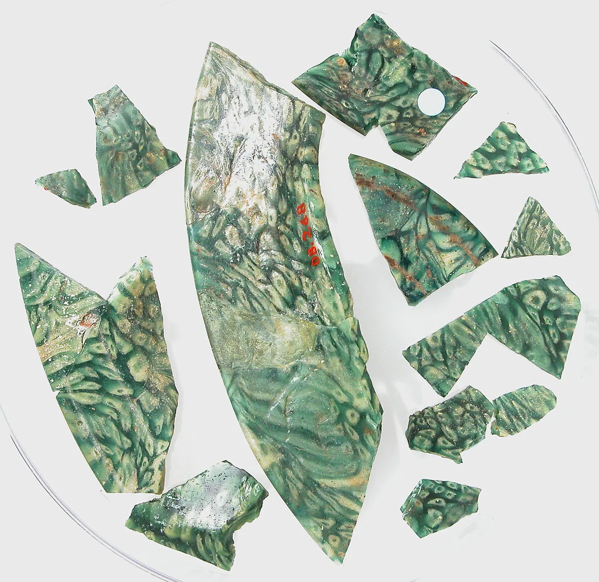 Glass Fragments from a Vessel — Unknown